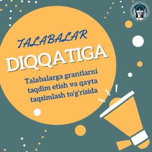 Talabalar diqqatiga